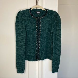 Express Green cardigan